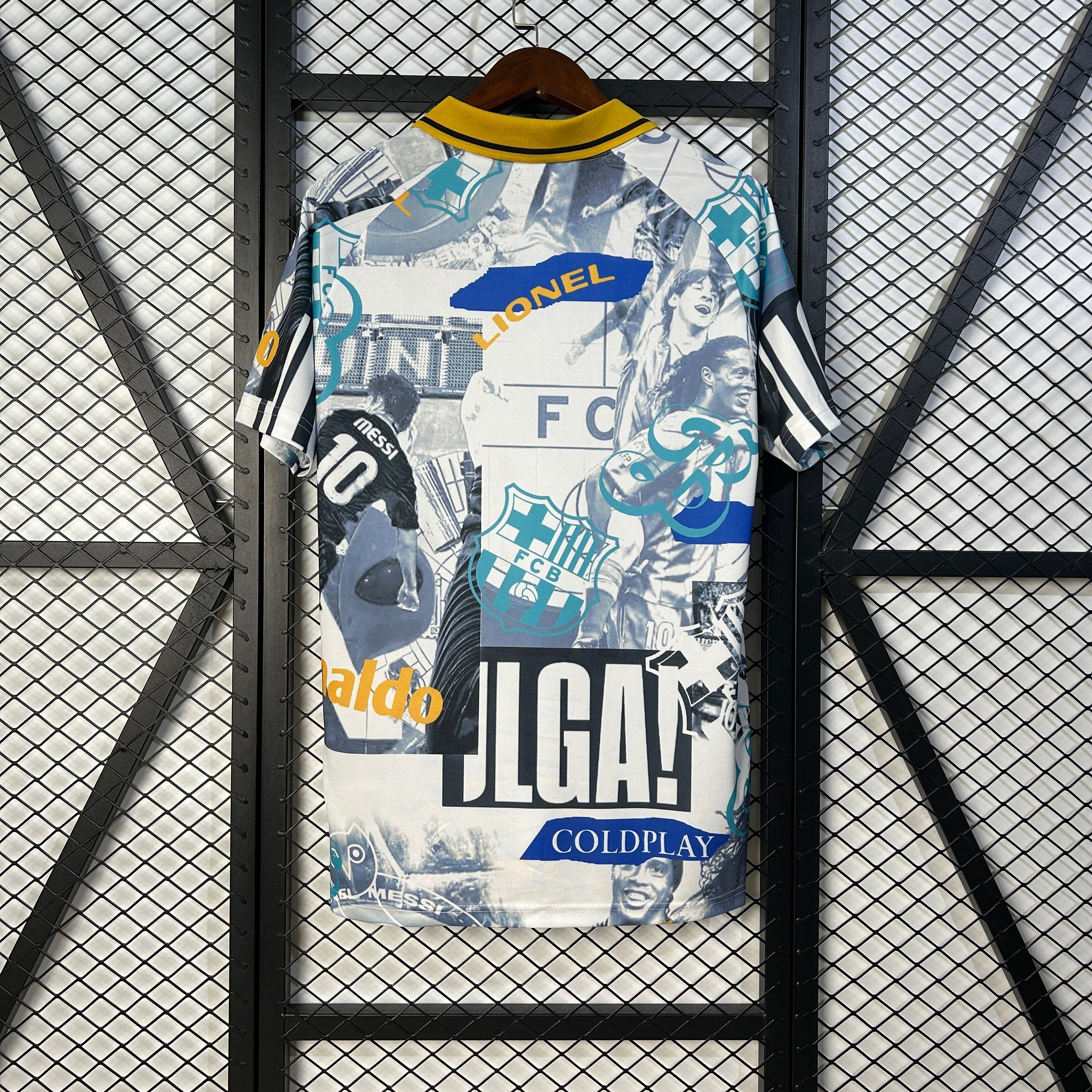 🔵🔴 FC Barcelona Retro Collage Jersey (Legends Edition)